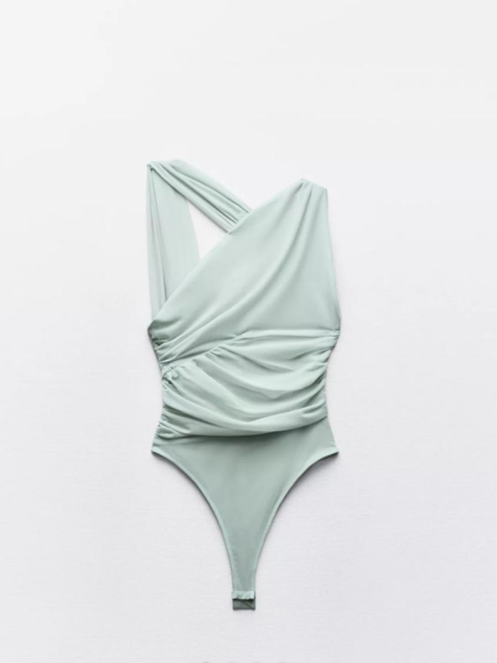 Zara Light Blue DrapedOne-Piece